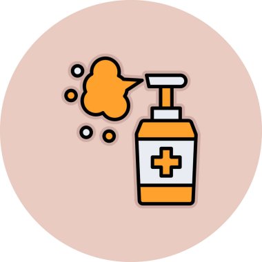 Eğilim biçimi izole edilmiş arkaplanda antiseptik simgesi