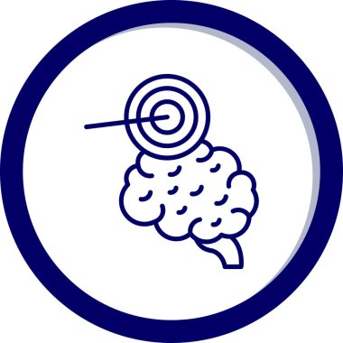 Yuvarlak düğmeli mavi dairenin ikon vektör çizimi