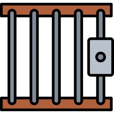 Kapı simgesi. Beyaz üzerine izole edilmiş vektör illüstrasyonu
