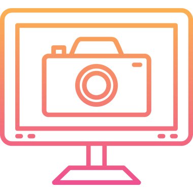 Kamera. Web simgesi basit illüstrasyon