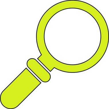 Büyüteç simgesi. vektör illüstrasyonu