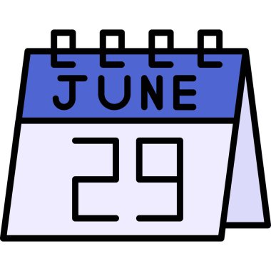 takvim Haziran simgesi vektör tasarımı