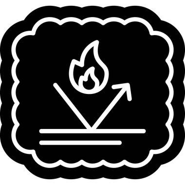 Yangın. Web simgesi basit illüstrasyon