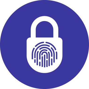 parmak izi ikonu vektör illüstrasyonu