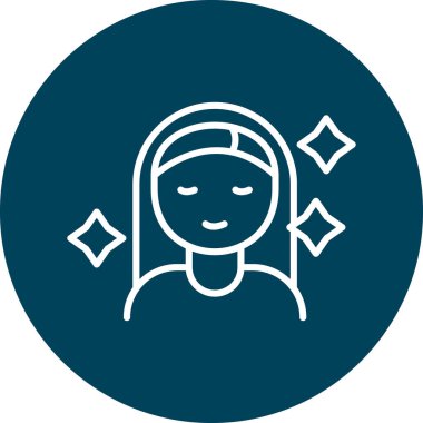 Kadın. Web simgesi basit illüstrasyon