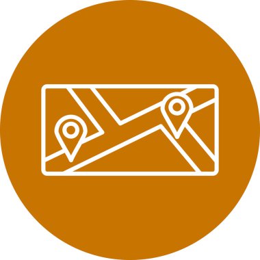 Eşsiz harita konum simgesi vektör kabartması