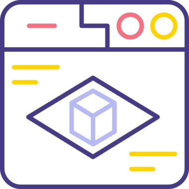 Kutu. Web simgesi basit illüstrasyon