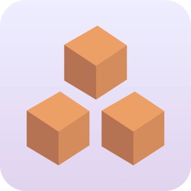 Bir karton kutu simgesinin vektör çizimi