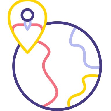 Harita konumu vektör simgesi