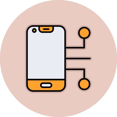 Akıllı telefon. Web simgesi basit illüstrasyon