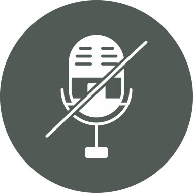 Bir mikrofon simgesinin vektör çizimi