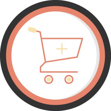 Sepet ikonu vektör illüstrasyonu