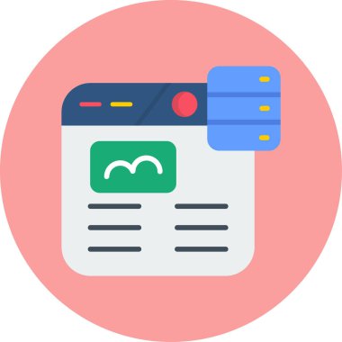 Kredi kartı ikonu vektör tasarımı