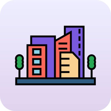 şehir vektör simgesi rengi