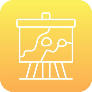 Sarı bir simgenin vektör illüstrasyonu