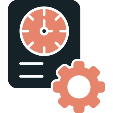 Zaman yönetimi ikonlu saat. vektör tasarımı