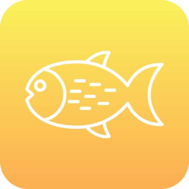 Benzersiz Balık Vektörü Kabartma Simgesi