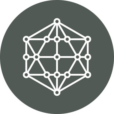 eşsiz bağlı ağ vektör çizgisi simgesi