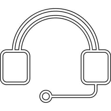 Kulaklık simgesi, vektör illüstrasyonu