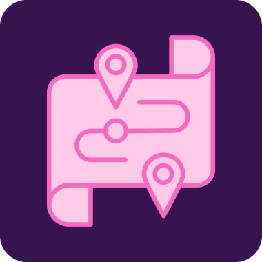 harita simgesi vektör illüstrasyonu