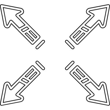 Ok simgesi ayarlandı. Beyaz arkaplanda izole edilmiş web tasarımı için ok vektör çizimi
