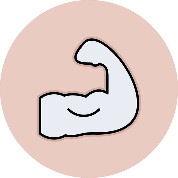 значок бицепса, стиль контура