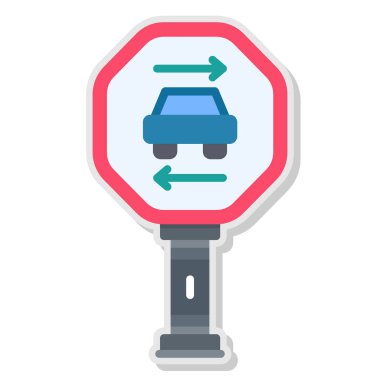 araba trafik ışığı simgesi, vektör illüstrasyonu