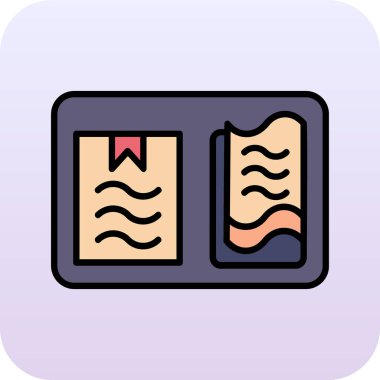 kitap simgesi vektör illüstrasyonu