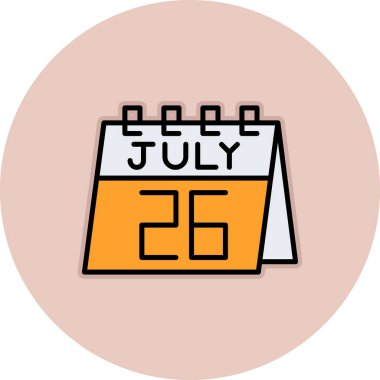 Takvim simgesi vektör illüstrasyonu