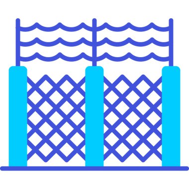 düz biçimli çit çiti simgesi