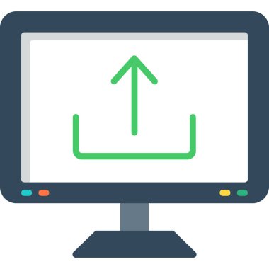Monitör. Web simgesi basit illüstrasyon