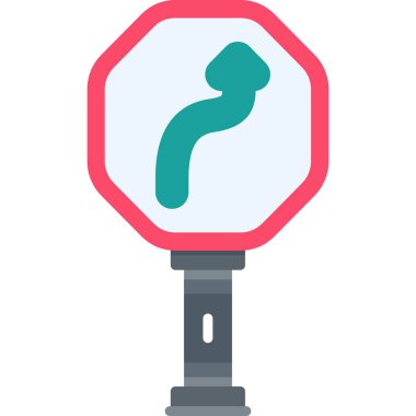 Yol simgesi vektör illüstrasyonu