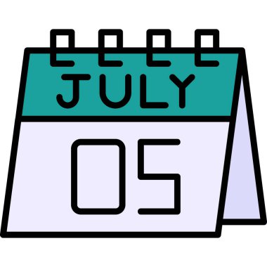 Takvim simgesi tasarımı, vektör illüstrasyonu