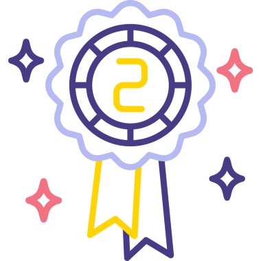 ödül madalyası web simgesi basit illüstrasyon