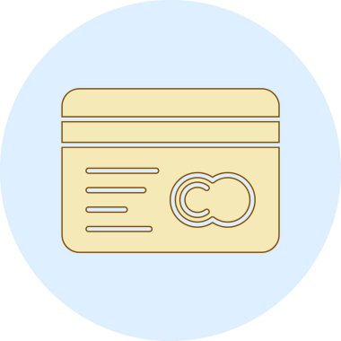 Kredi kartı ikonu vektör illüstrasyonu