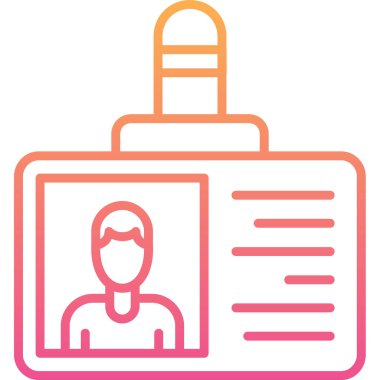 ID kart simgesi vektör illüstrasyonu