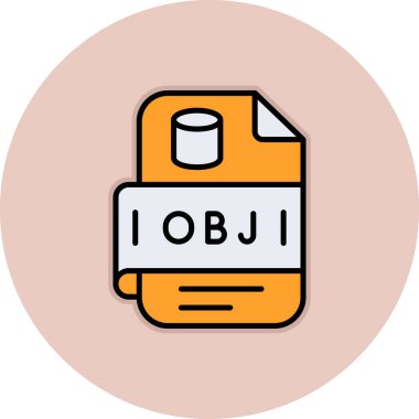 Obj web simgesi, vektör illüstrasyonu