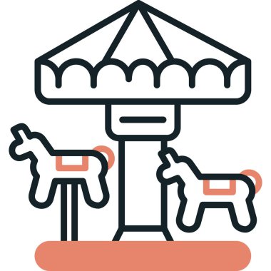 Hayvan çiftliği ikonu - taslak biçimi