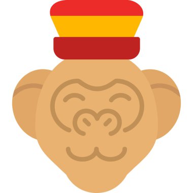 bir noel kurabiyesinin düz tasarım simgesi