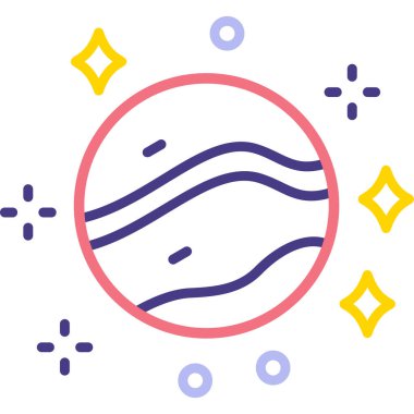 Ay ve ayın vektör çizimi