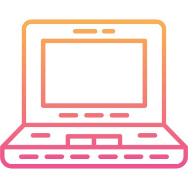 modern laptop. Web simgesi basit illüstrasyon