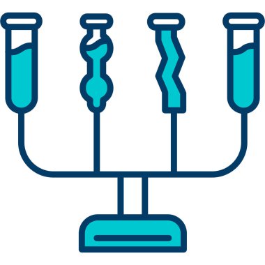 Laboratuvar matarası ikonu. Web için bilim vektör simgelerinin özet çizimi
