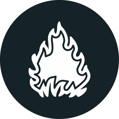 Yangın. Web simgesi basit tasarım