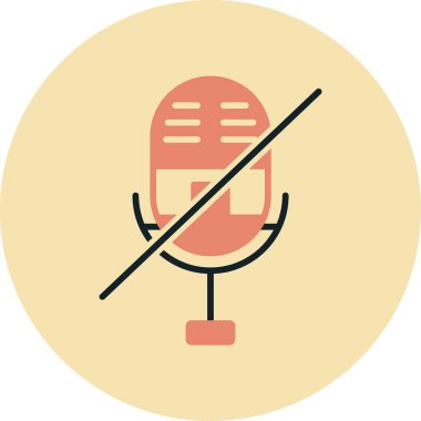 mikrofon simgesi vektör illüstrasyonu