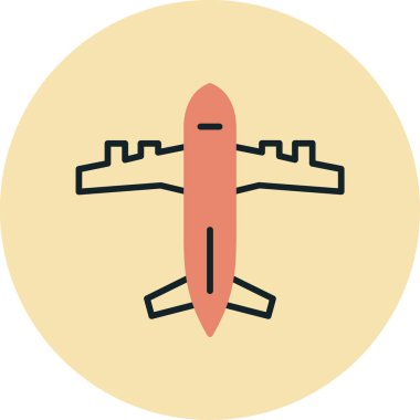 Uçak. Web simgesi basit illüstrasyon