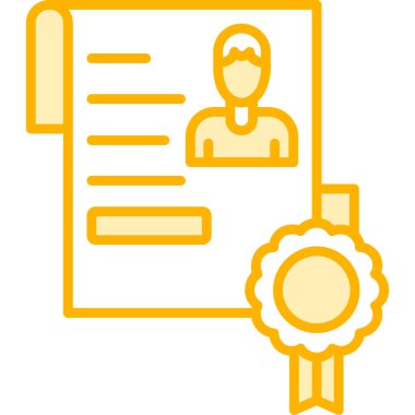 Sertifika modern simge, vektör illüstrasyonu