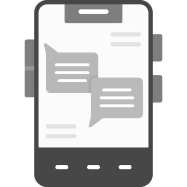 mobil sohbet ileti simgesi düz biçimli