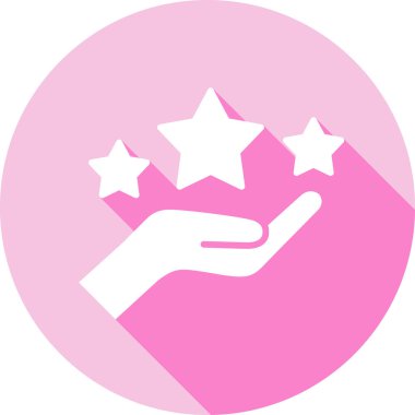 El ele tutuşan yıldız simgesi, vektör illüstrasyonu