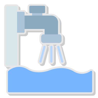 Su dokunun vektör çizim