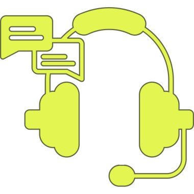 Kulaklık simgesi vektör illüstrasyon tasarımı